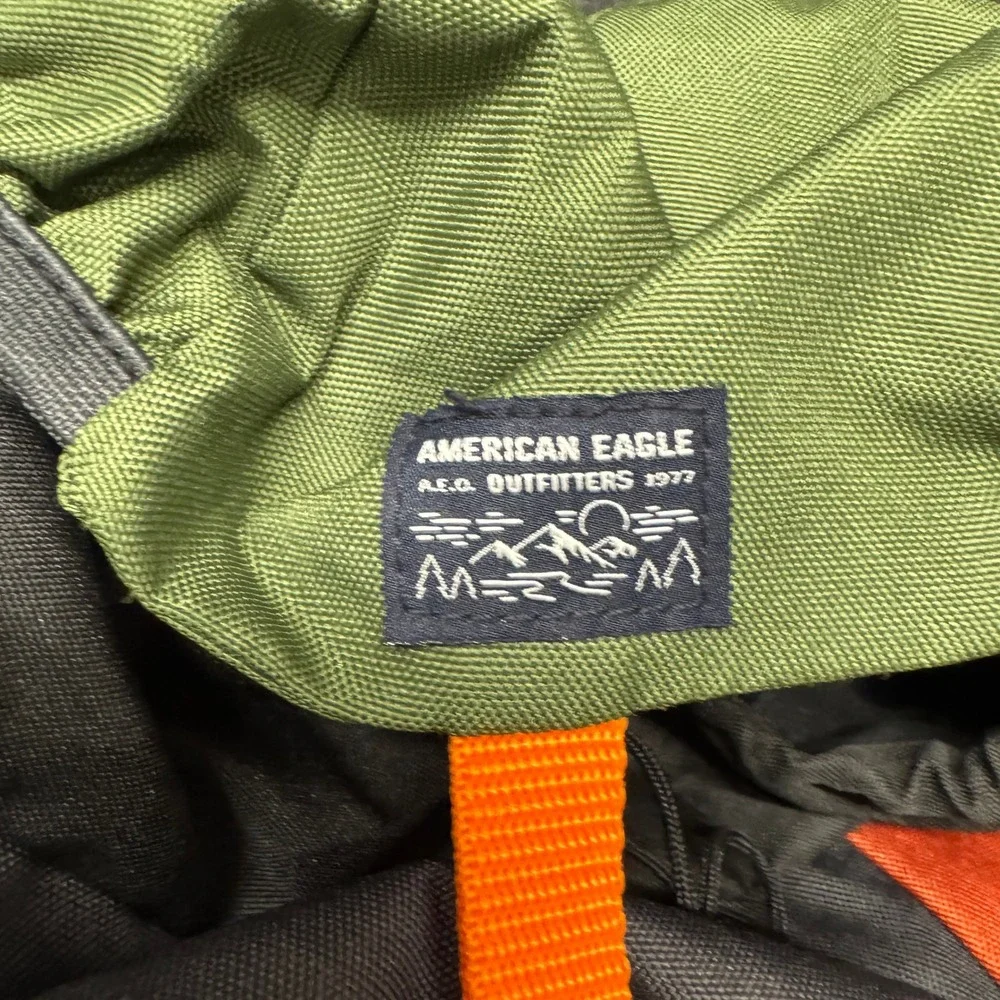 American Eagle Backpack One‎ Size Colorblock Hiking Rucksack Multicolor Gorpcore